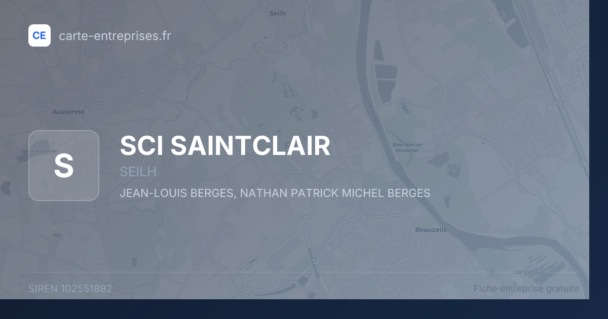 SCI SAINTCLAIR — 102551892 — fiche entreprise