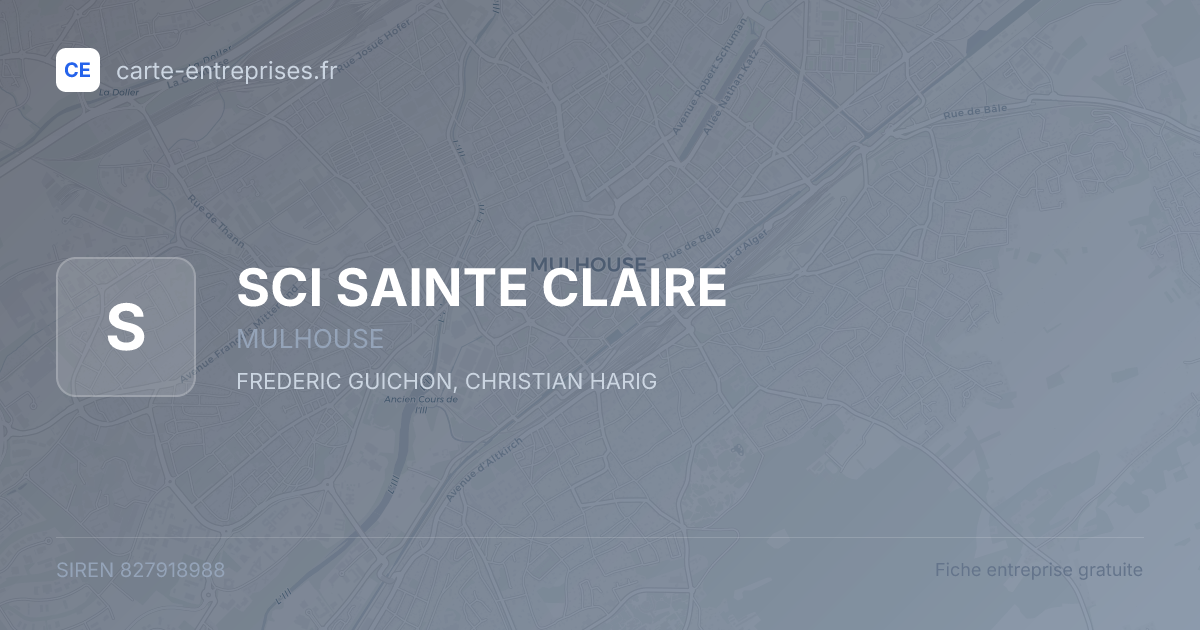 SCI SAINTE CLAIRE — 827918988 — fiche entreprise