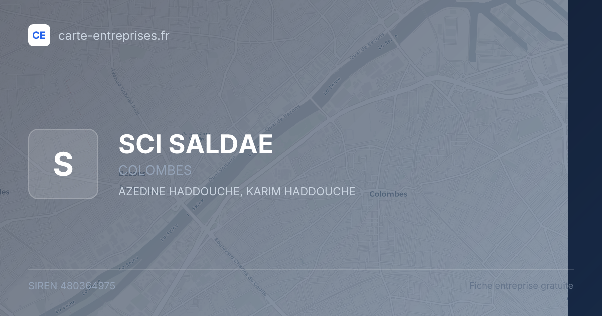 SCI SALDAE — 480364975 — fiche entreprise