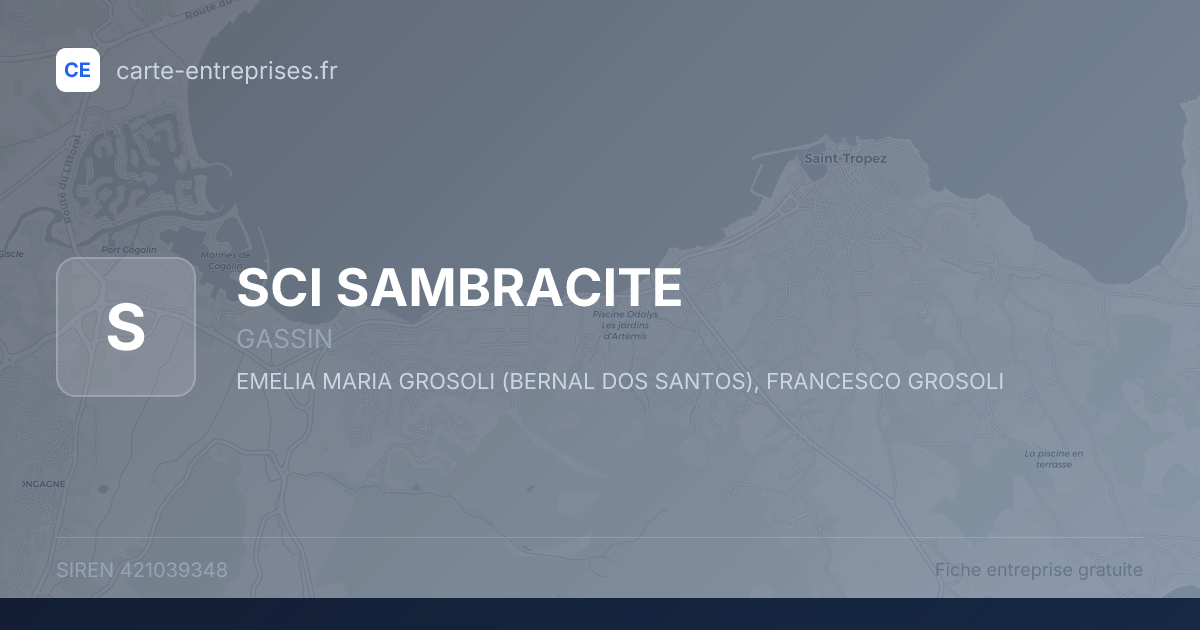 SCI SAMBRACITE — 421039348 — fiche entreprise