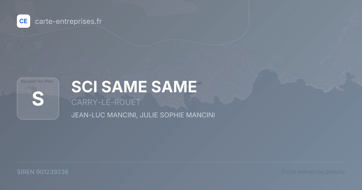 SCI SAME SAME — 901239236 — fiche entreprise