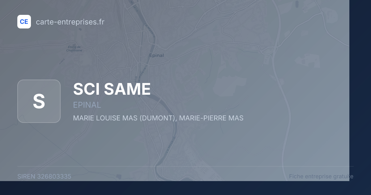 SCI SAME — 326803335 — fiche entreprise