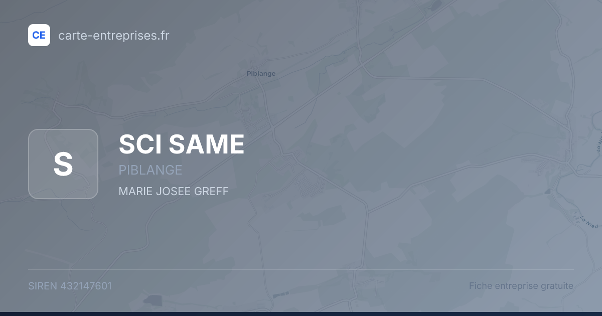 SCI SAME — 432147601 — fiche entreprise