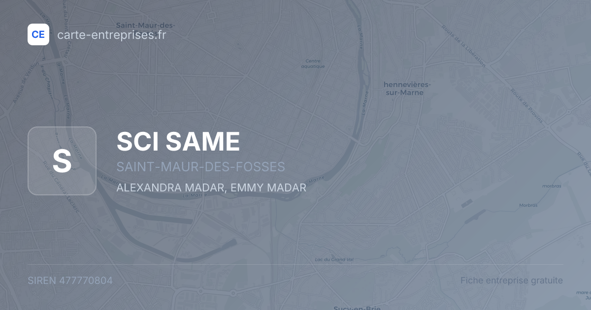 SCI SAME — 477770804 — fiche entreprise