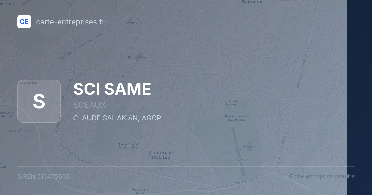 SCI SAME — 513475608 — fiche entreprise