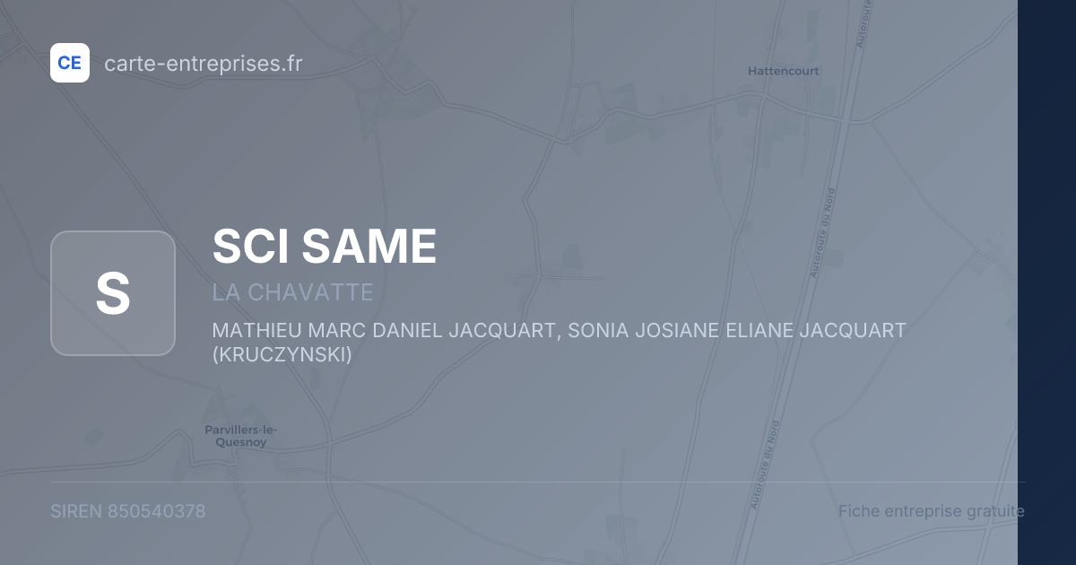SCI SAME — 850540378 — fiche entreprise