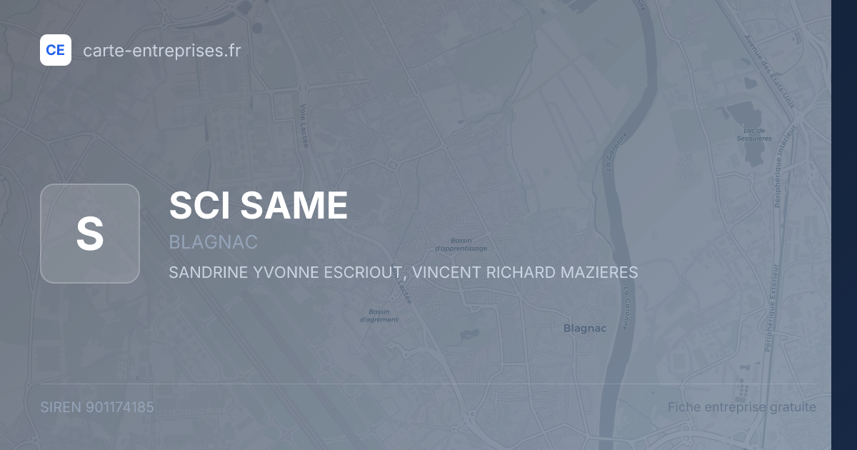 SCI SAME — 901174185 — fiche entreprise