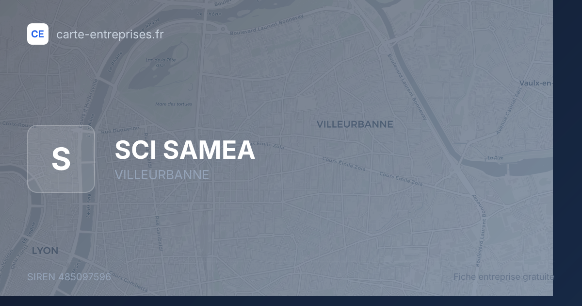 SCI SAMEA — 485097596 — fiche entreprise