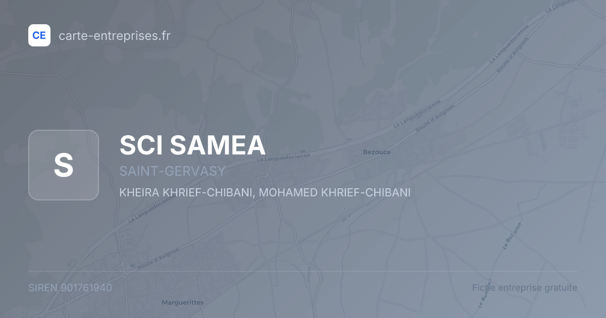 SCI SAMEA — 901761940 — fiche entreprise