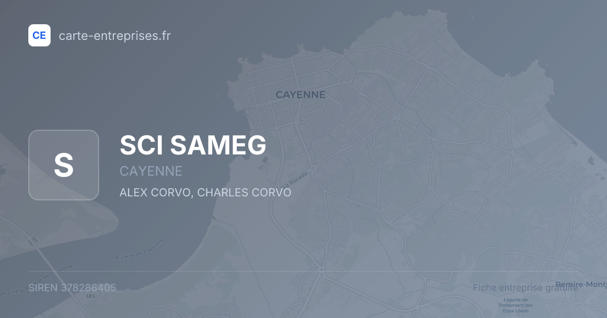 SCI SAMEG — 378286405 — fiche entreprise