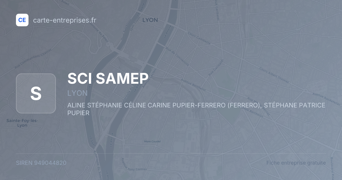 SCI SAMEP — 949044820 — fiche entreprise