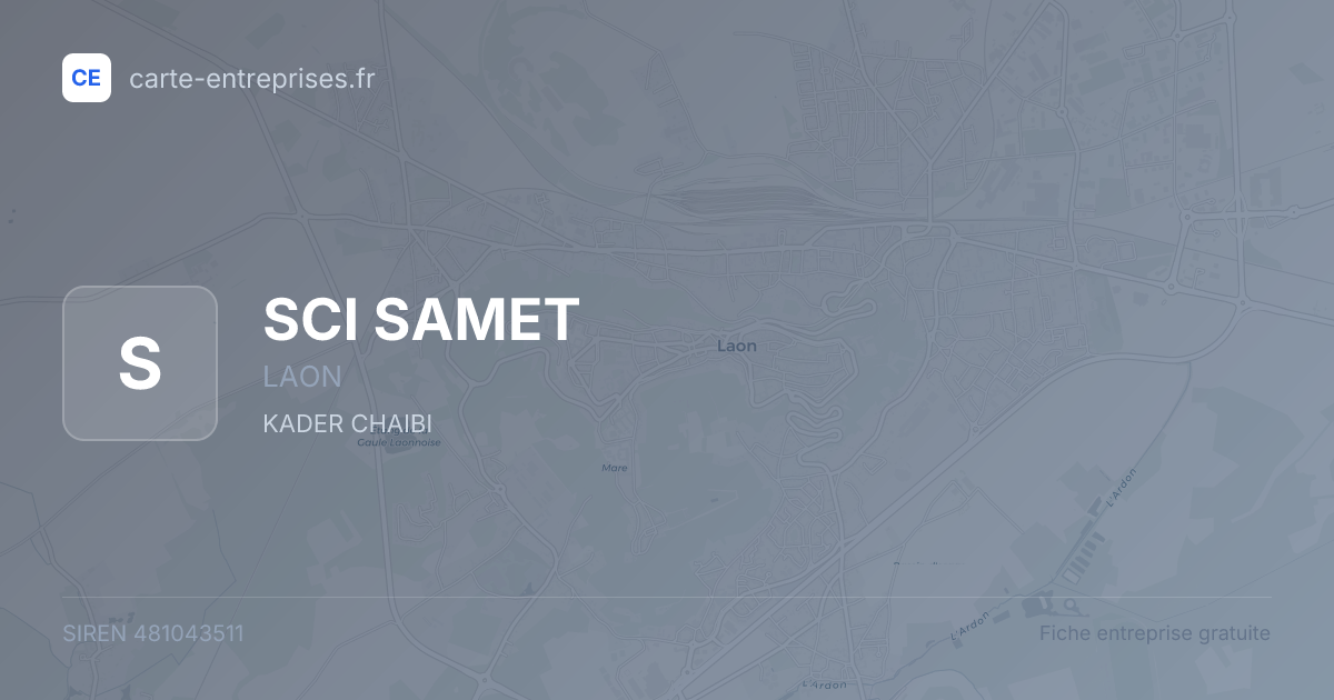 SCI SAMET — 481043511 — fiche entreprise