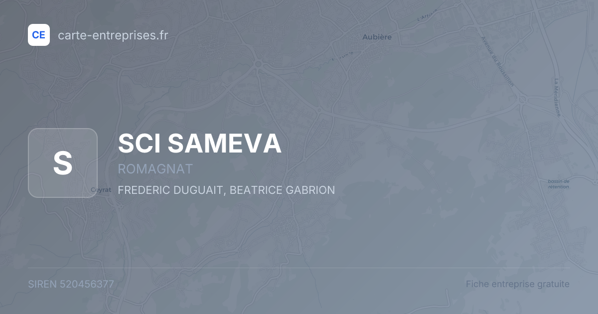 SCI SAMEVA — 520456377 — fiche entreprise