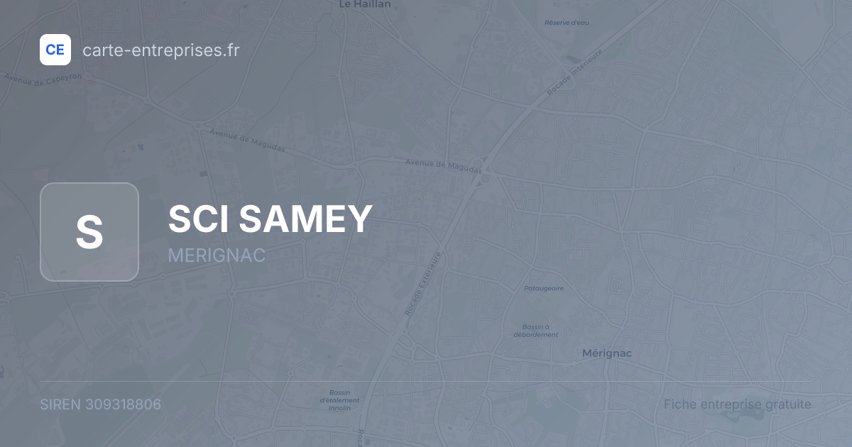 SCI SAMEY — 309318806 — fiche entreprise