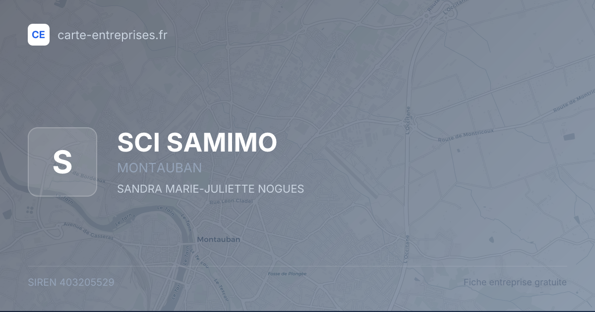 SCI SAMIMO — 403205529 — fiche entreprise