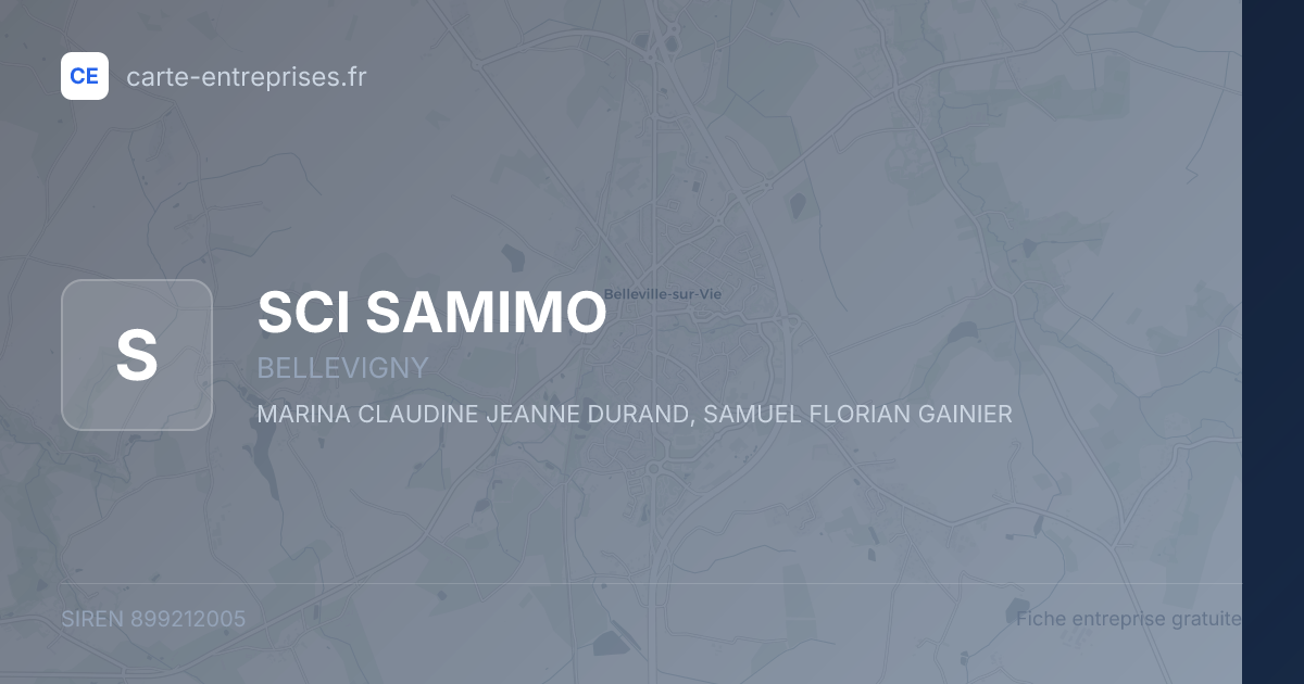 SCI SAMIMO — 899212005 — fiche entreprise