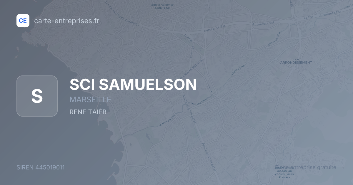 SCI SAMUELSON — 445019011 — fiche entreprise