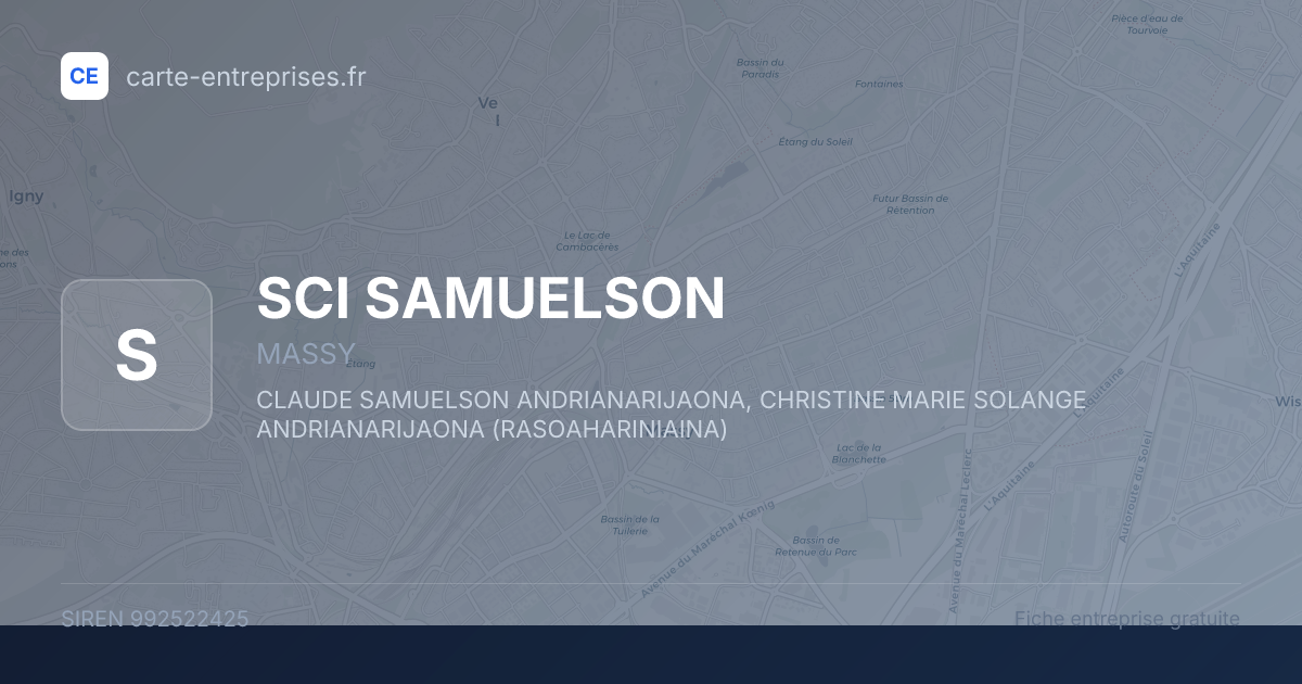 SCI SAMUELSON — 992522425 — fiche entreprise
