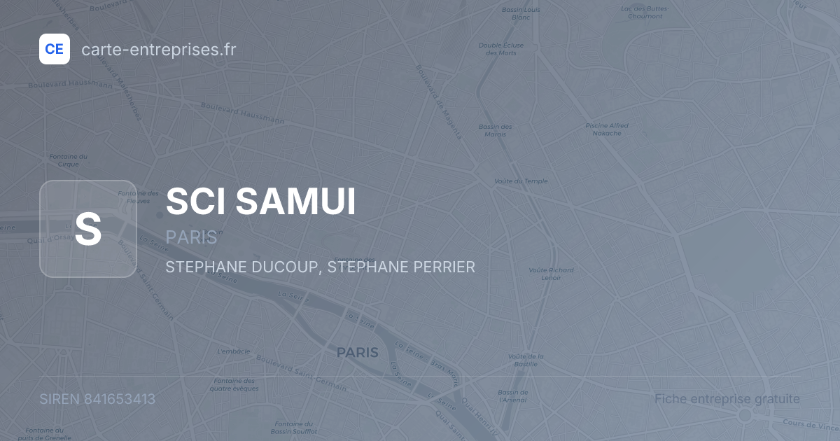 SCI SAMUI — 841653413 — fiche entreprise