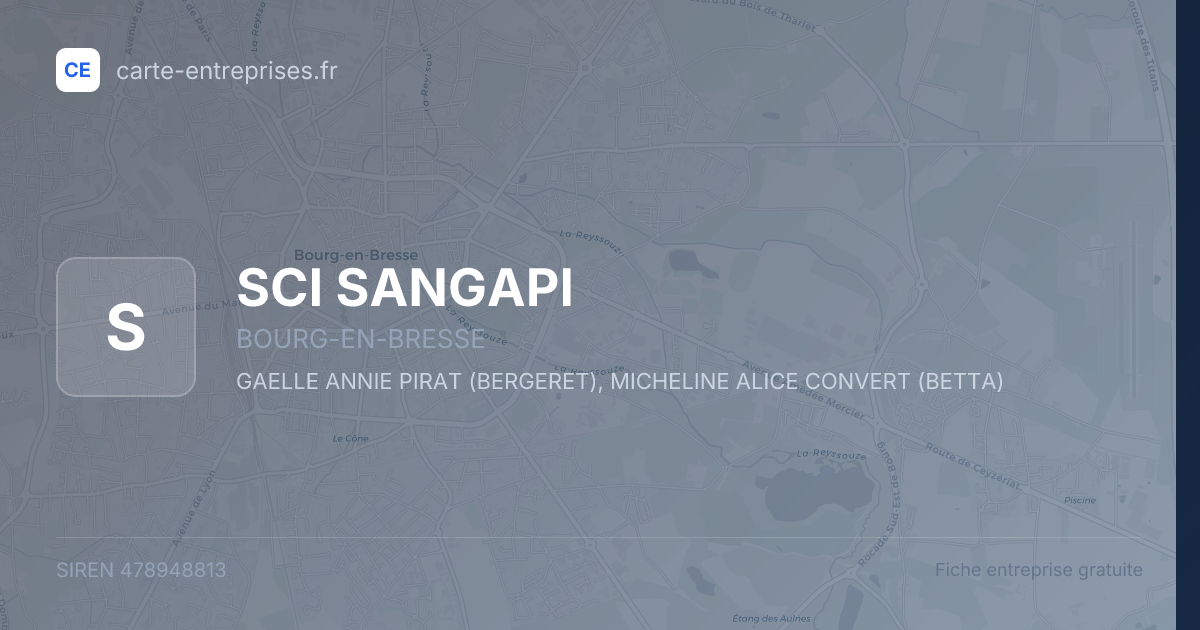 SCI SANGAPI — 478948813 — fiche entreprise