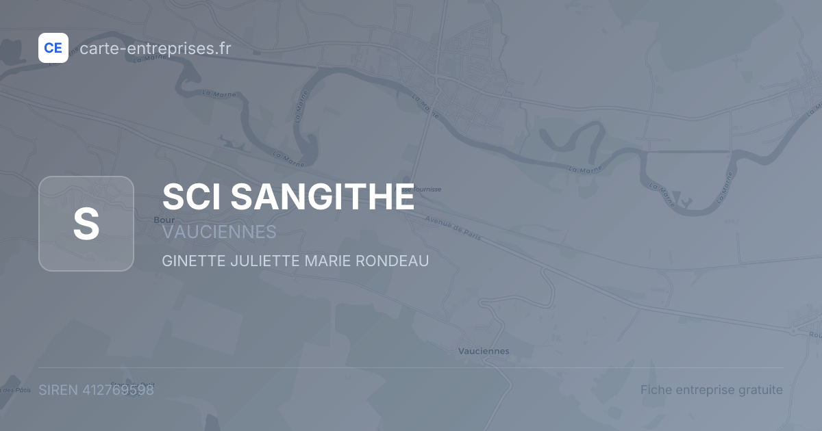 SCI SANGITHE — 412769598 — fiche entreprise