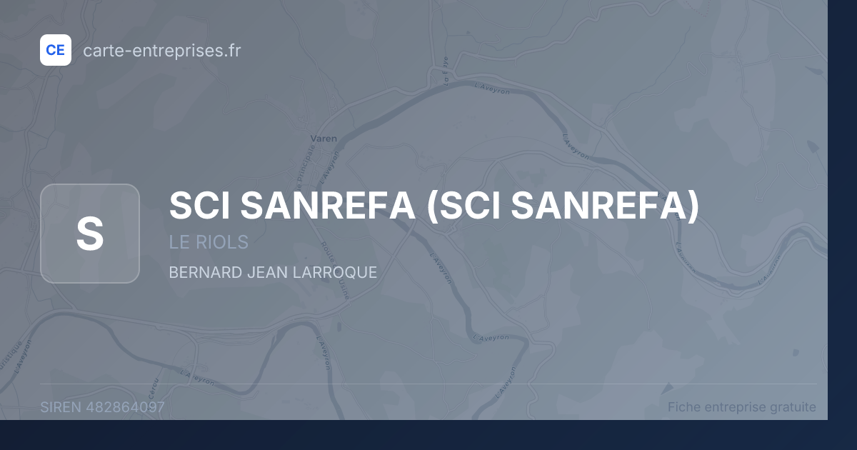 SCI SANREFA — 482864097 — fiche entreprise