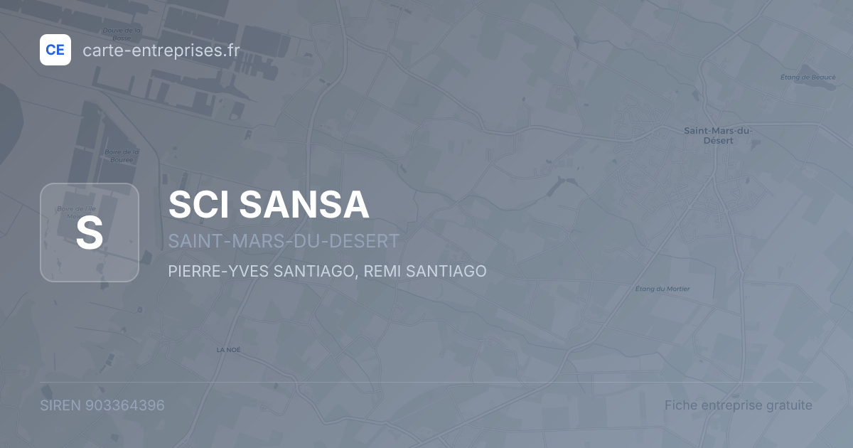 SCI SANSA — 903364396 — fiche entreprise