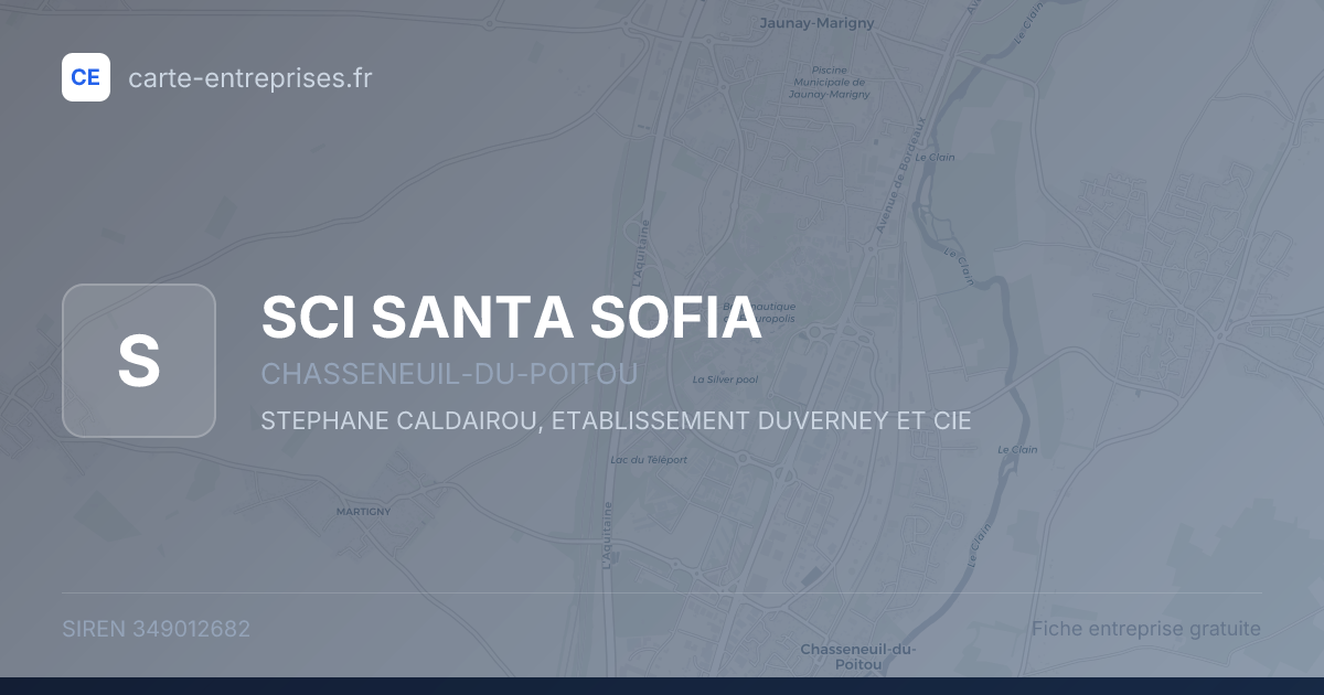 SCI SANTA SOFIA — 349012682 — fiche entreprise