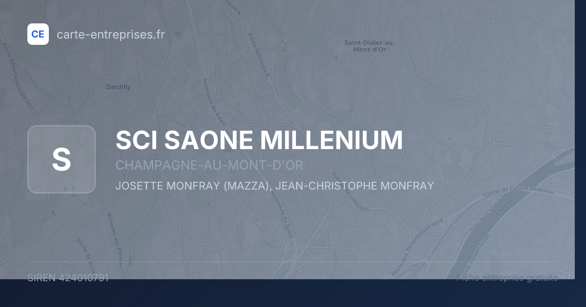 SCI SAONE MILLENIUM — 424010791 — fiche entreprise