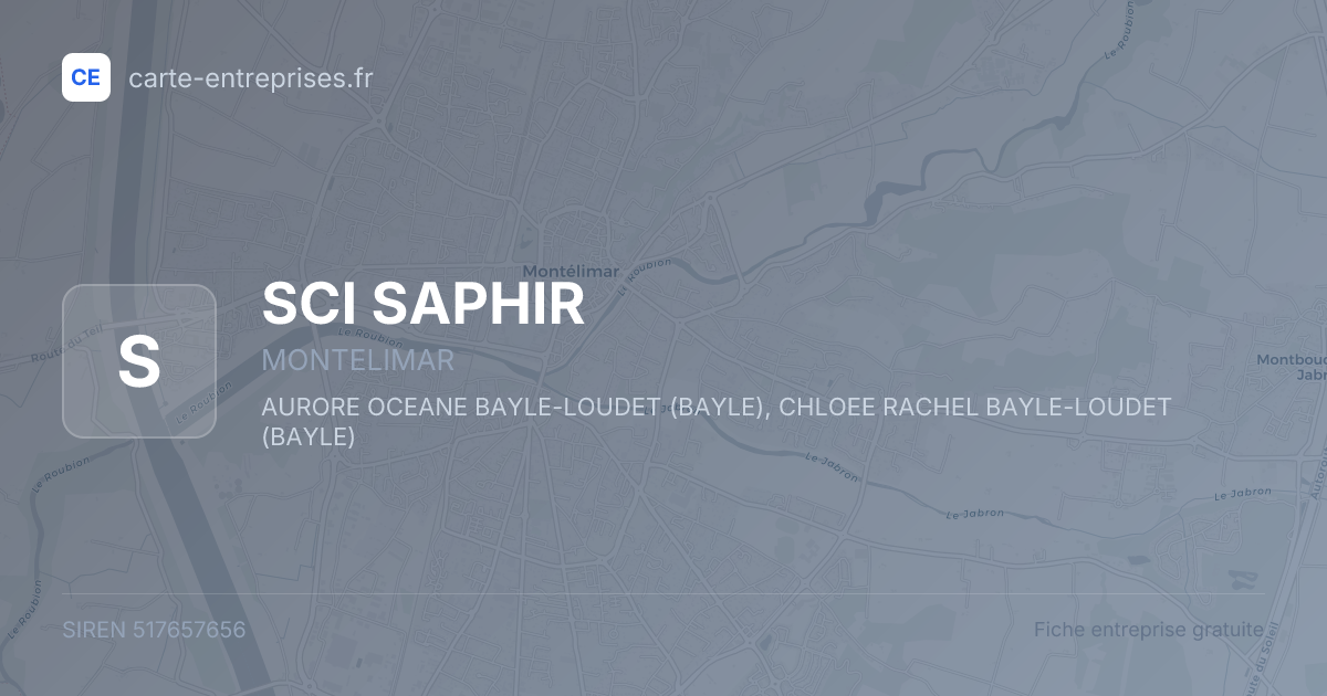 SCI SAPHIR — 517657656 — fiche entreprise