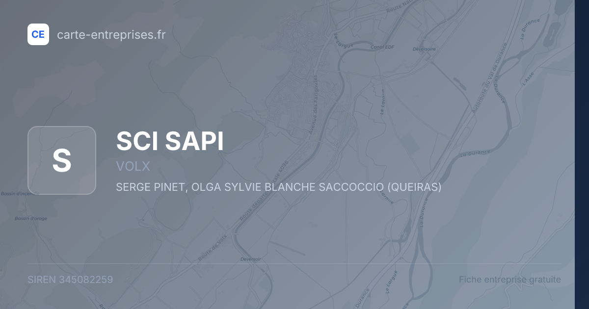 SCI SAPI — 345082259 — fiche entreprise