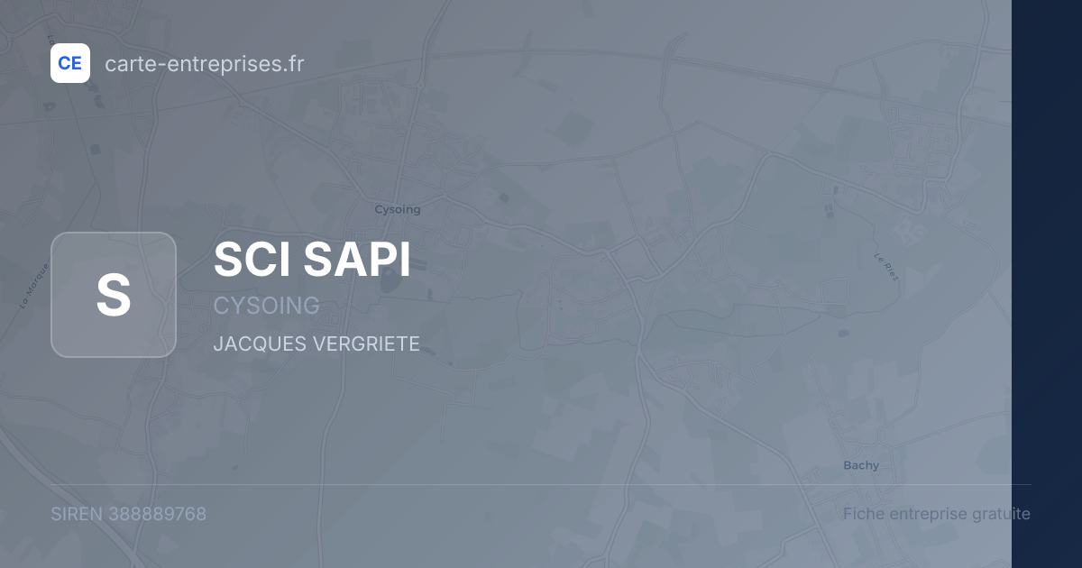 SCI SAPI — 388889768 — fiche entreprise