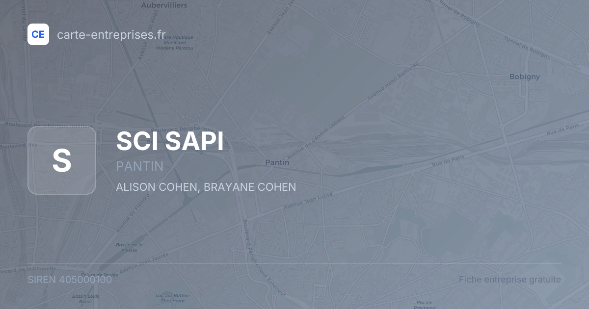 SCI SAPI — 405000100 — fiche entreprise