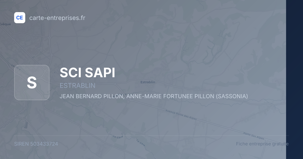 SCI SAPI — 503433724 — fiche entreprise