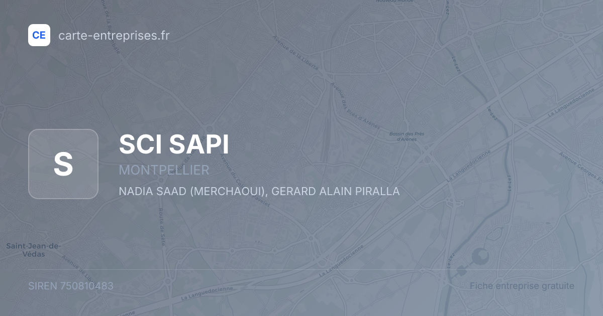 SCI SAPI — 750810483 — fiche entreprise