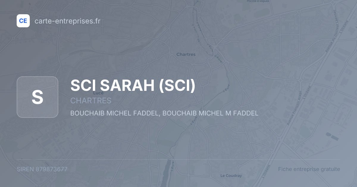 SCI SARAH (SCI) — 879873677 — fiche entreprise