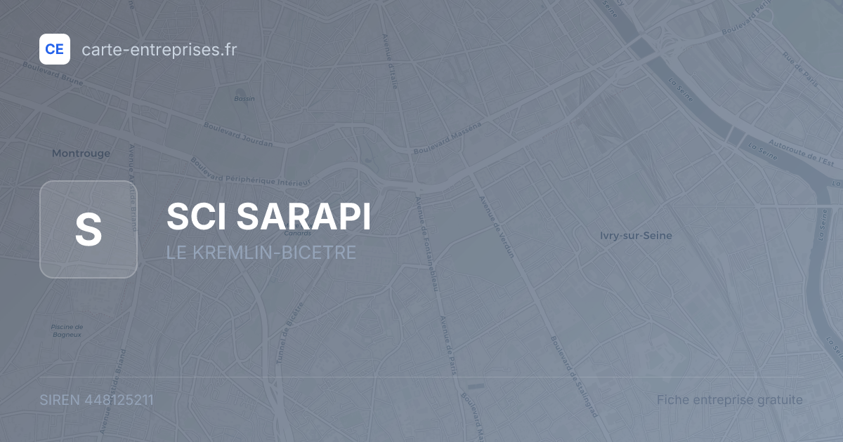 SCI SARAPI — 448125211 — fiche entreprise