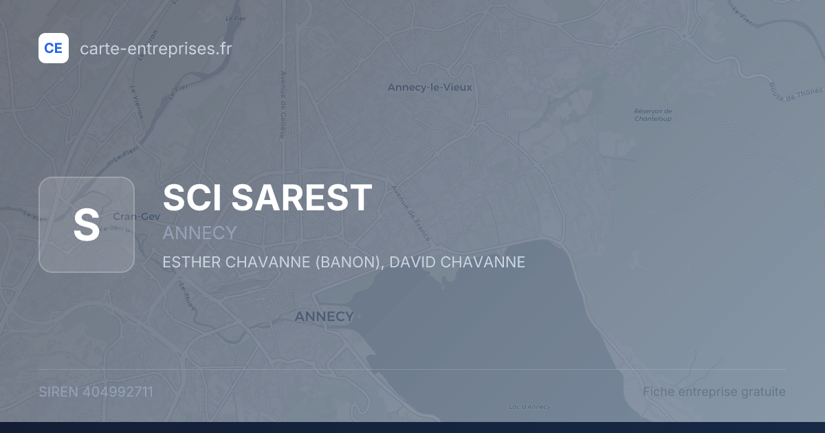 SCI SAREST — 404992711 — fiche entreprise