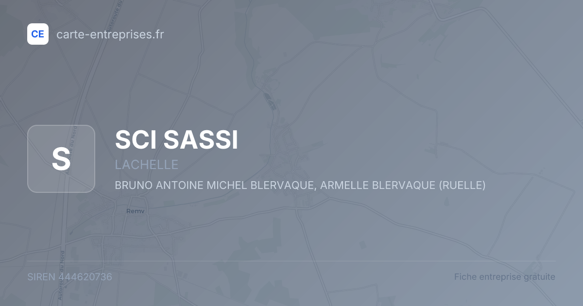 SCI SASSI — 444620736 — fiche entreprise
