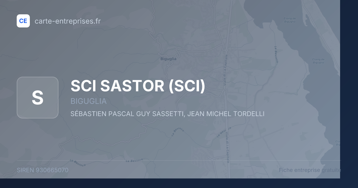 SCI SASTOR (SCI) — 930665070 — fiche entreprise