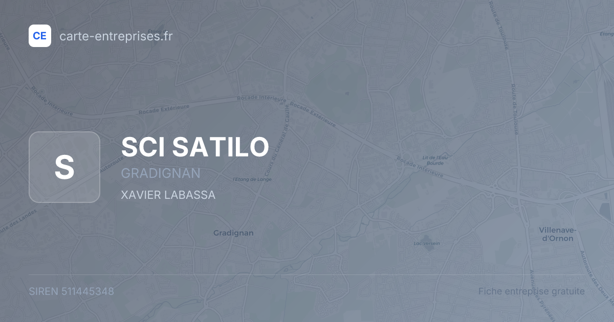 SCI SATILO — 511445348 — fiche entreprise