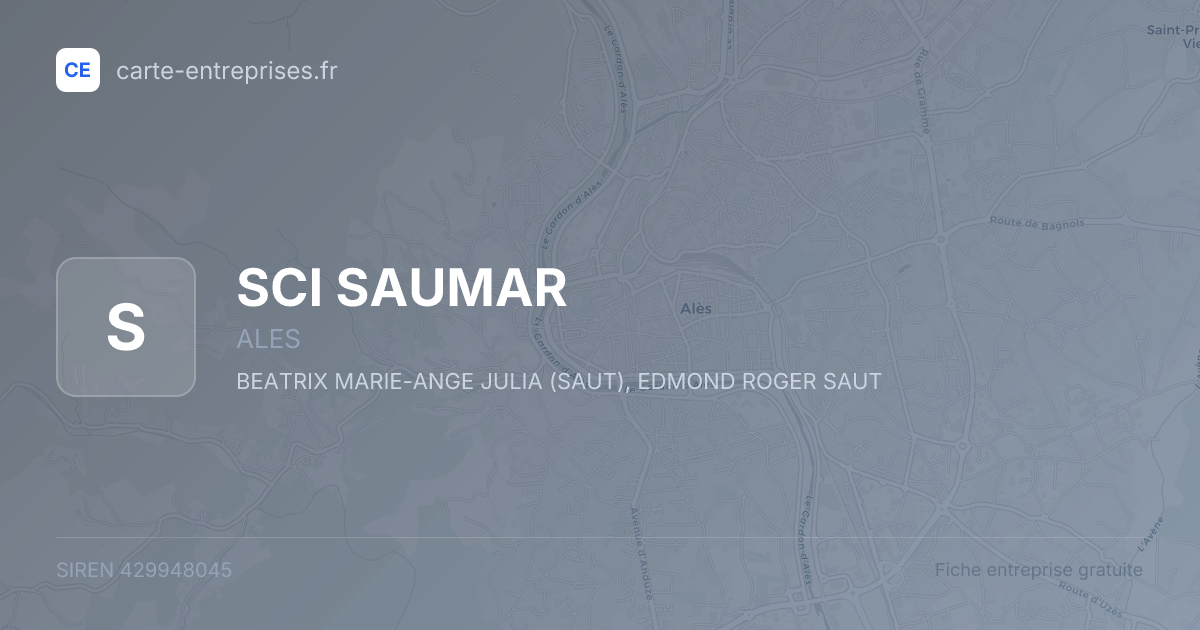 SCI SAUMAR — 429948045 — fiche entreprise