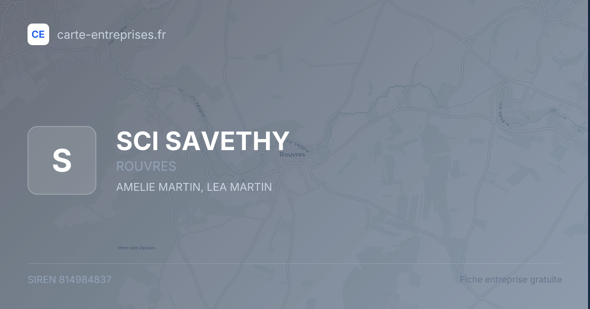 SCI SAVETHY — 814984837 — fiche entreprise