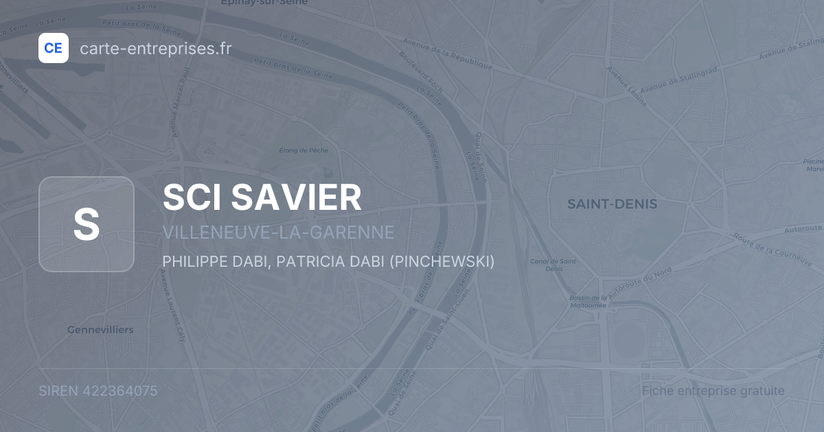 SCI SAVIER — 422364075 — fiche entreprise