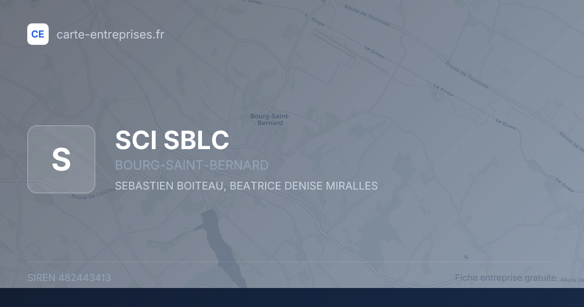 SCI SBLC — 482443413 — fiche entreprise