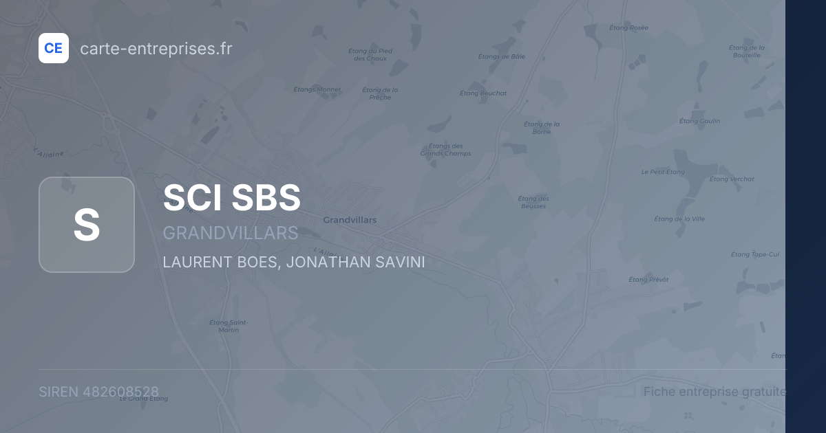 SCI SBS — 482608528 — fiche entreprise