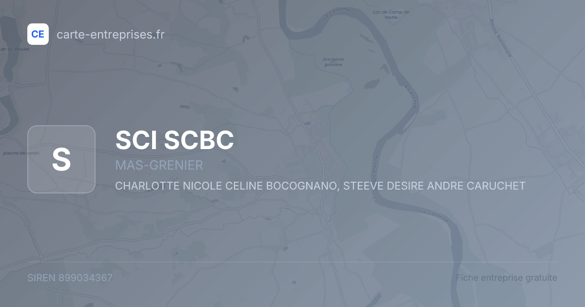 SCI SCBC — 899034367 — fiche entreprise