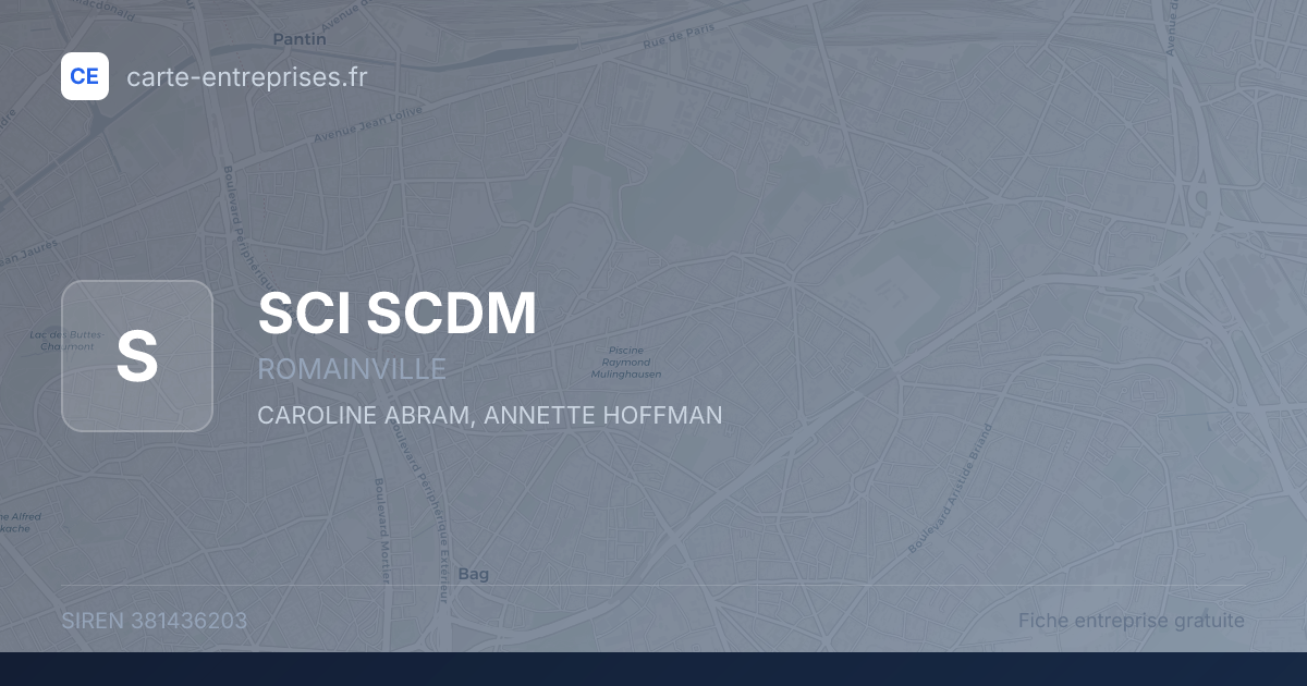 SCI SCDM — 381436203 — fiche entreprise