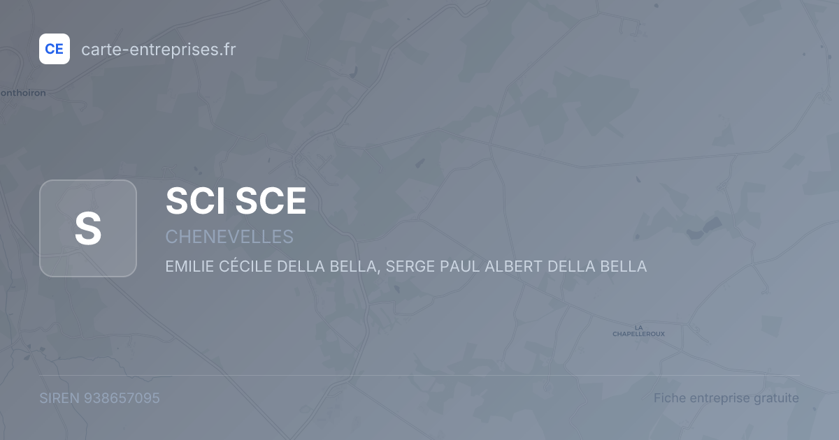 SCI SCE — 938657095 — fiche entreprise