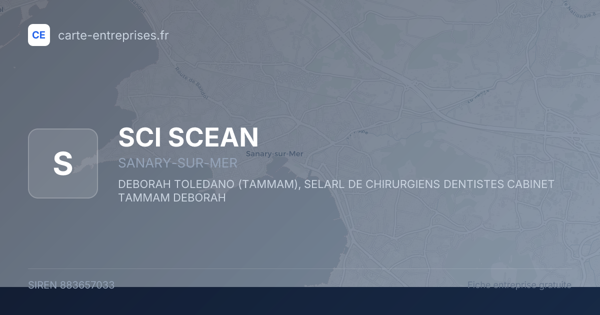 SCI SCEAN — 883657033 — fiche entreprise